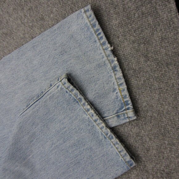 Levi's 501 Straight Leg Button Fly Light Wash Jeans Mens 35x32 Blue Denim Vtg - Picture 8 of 14